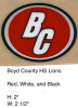 Boyd County HS 2004 (KY) Oval BC